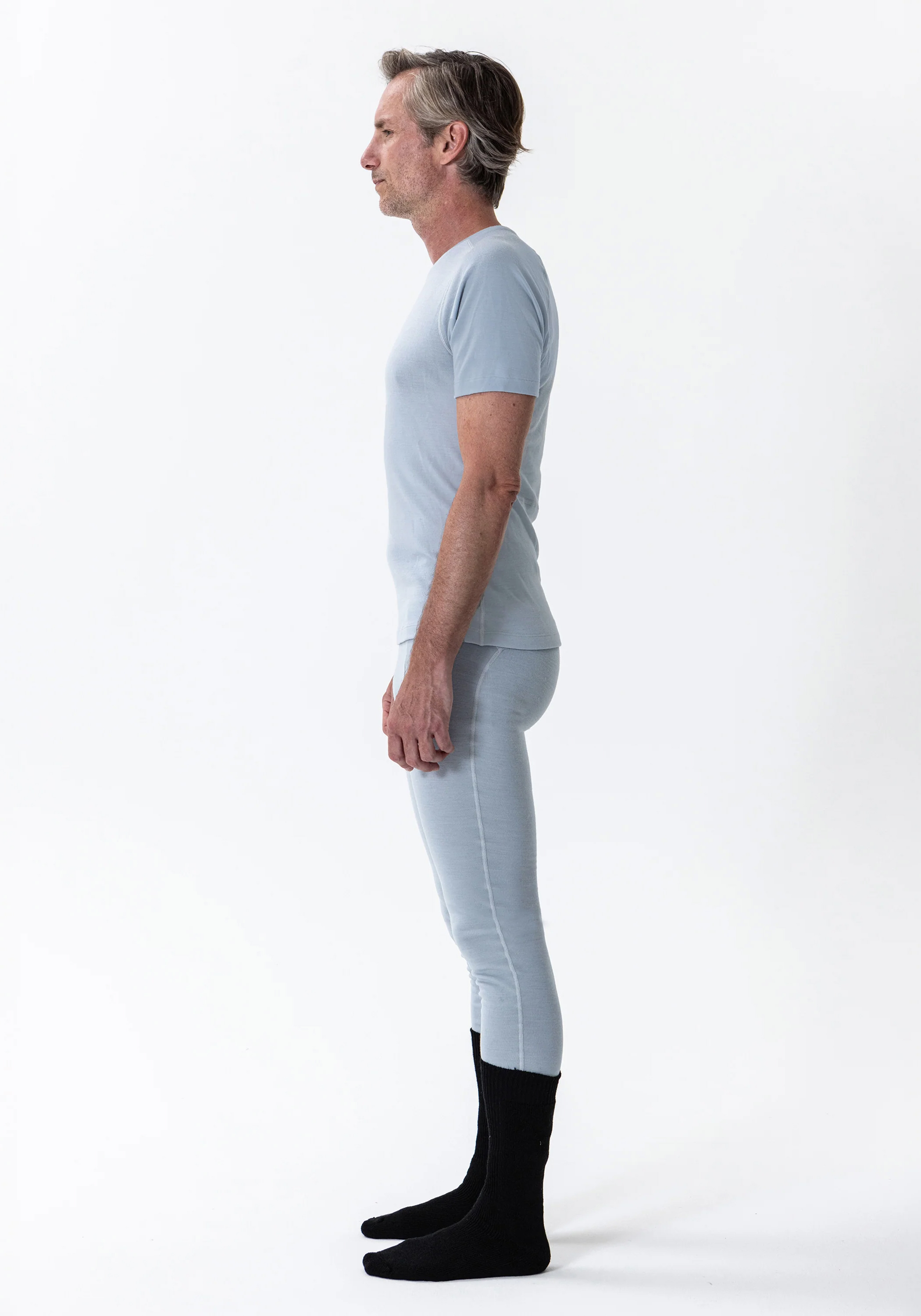 Rotauf Herren-Leggings Eco Merino 200 Pants Sky