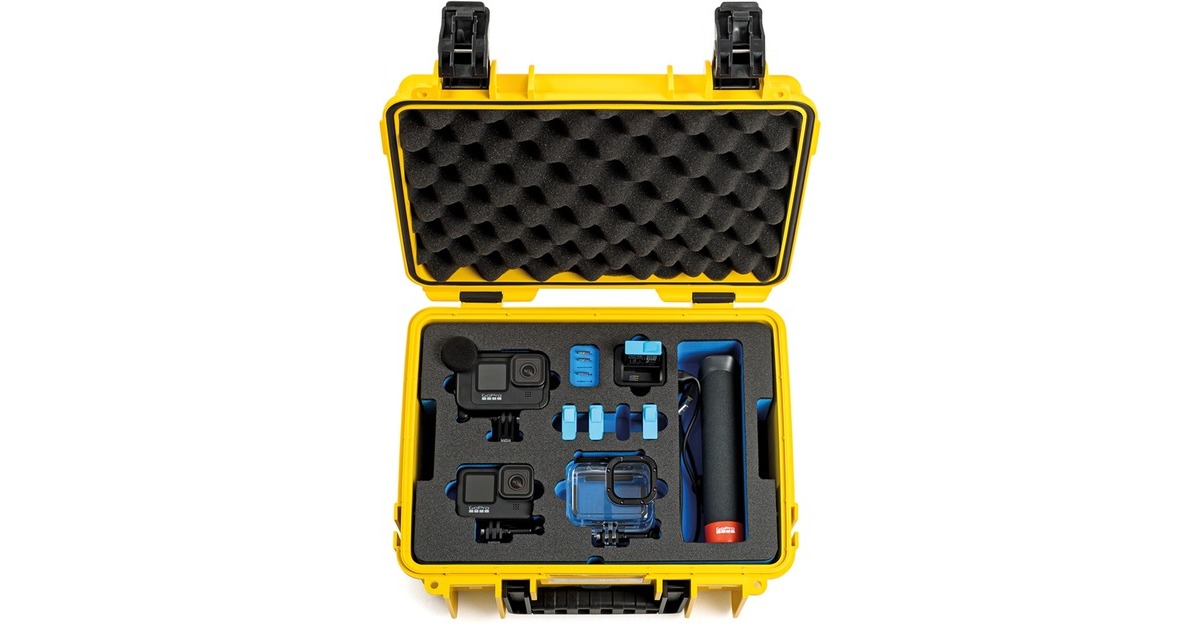 B&Woutdoor.case type 3000 GoPro9 koffer  (Geel)