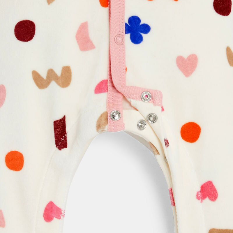 Dors-bien bébé fille papiers découpés crème Catimini Blanc