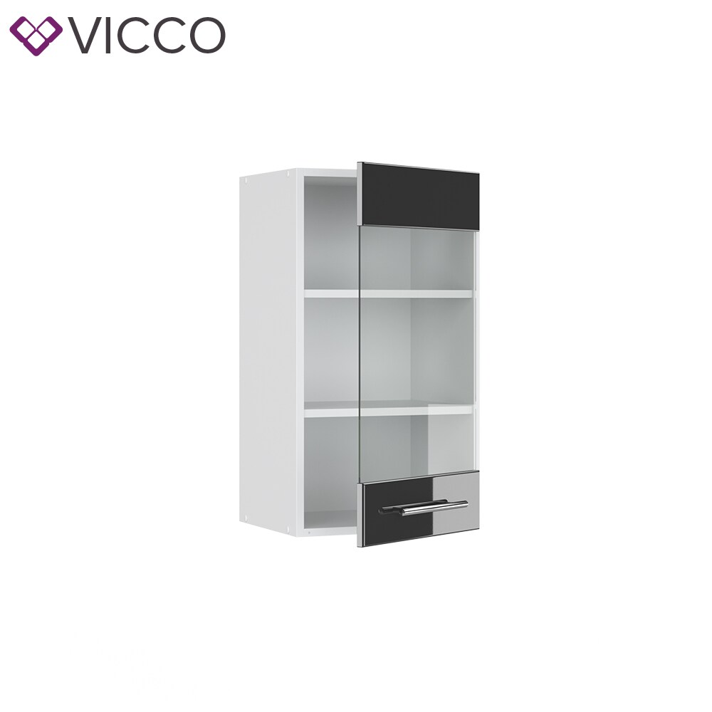VICCO Hängeglasschrank 40 cm Anthrazit Küchenzeile Unterschrank Fame