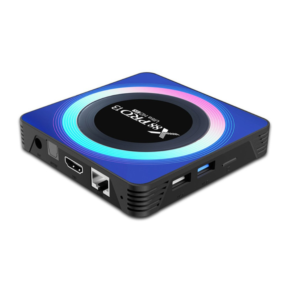 4GB Ram 4K Android 13.0 Smart TV Box Internet WiFi Streaming HDMI 64GB Quad Core Media Player mit Gigabit Ethernet LAN   Fernbedienung