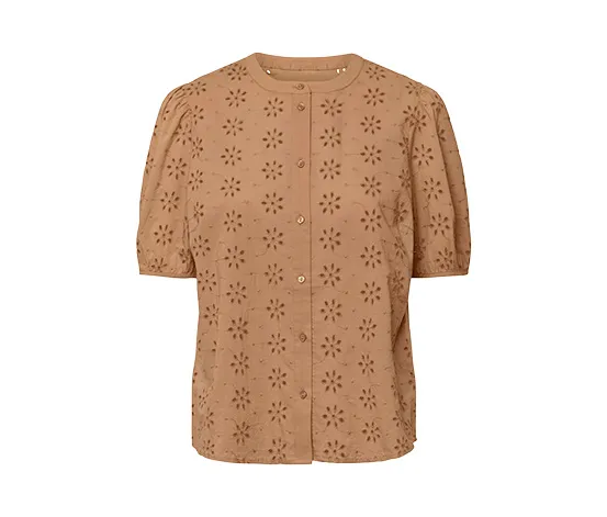 Bluse mit Lochstickerei