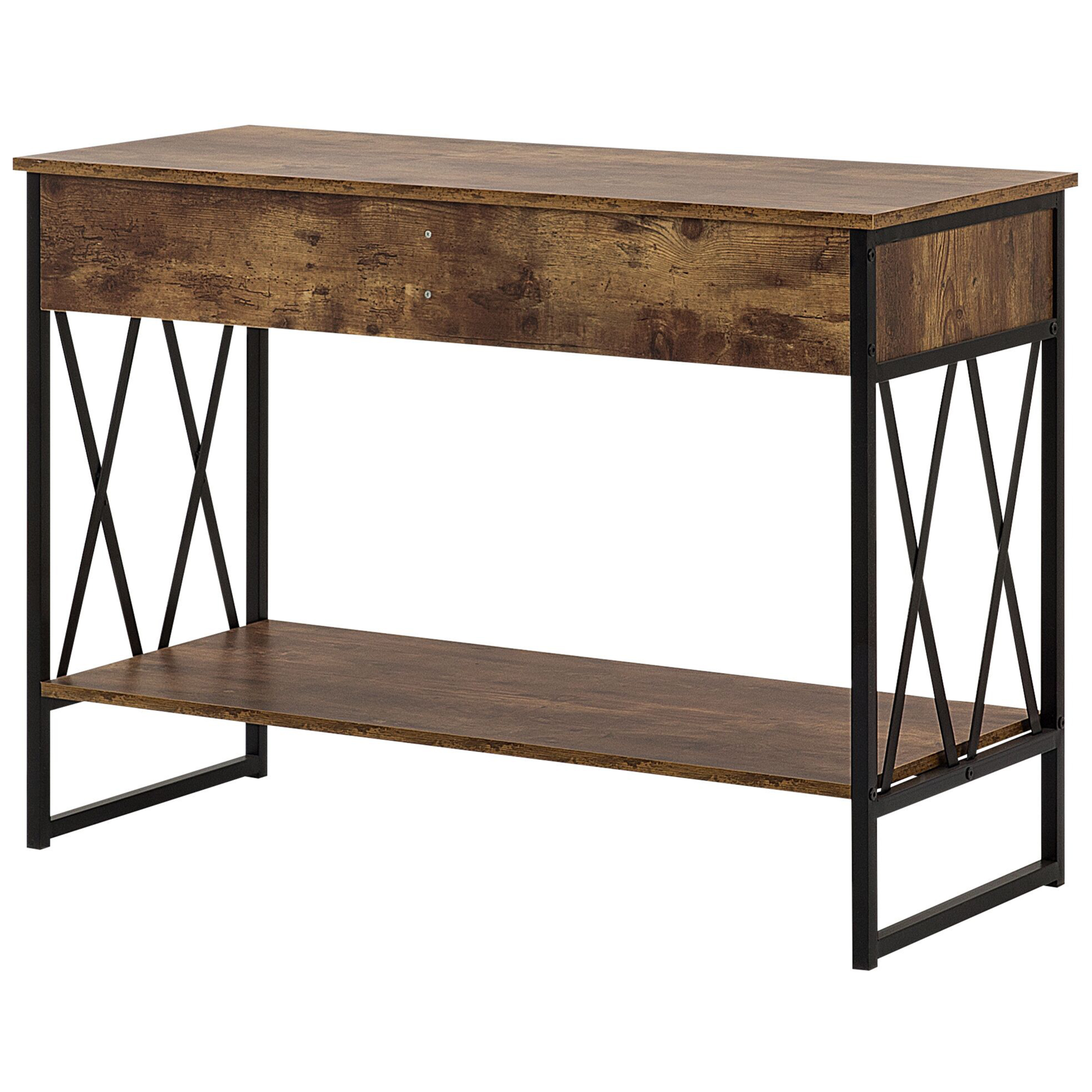 Beliani - AYDEN - Consoletafel - Donkere houtkleur - MDF