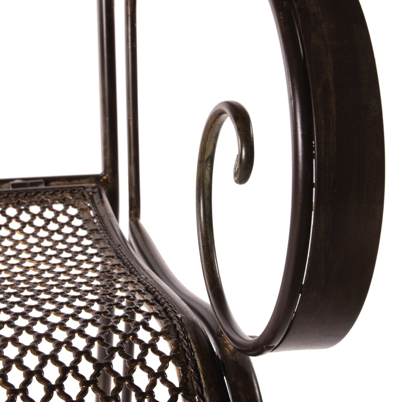Gartenbank 'Patrice' aus Metall, antik-braun, B 113 cm, H 95 cm, T 52 cm günstig bestellen