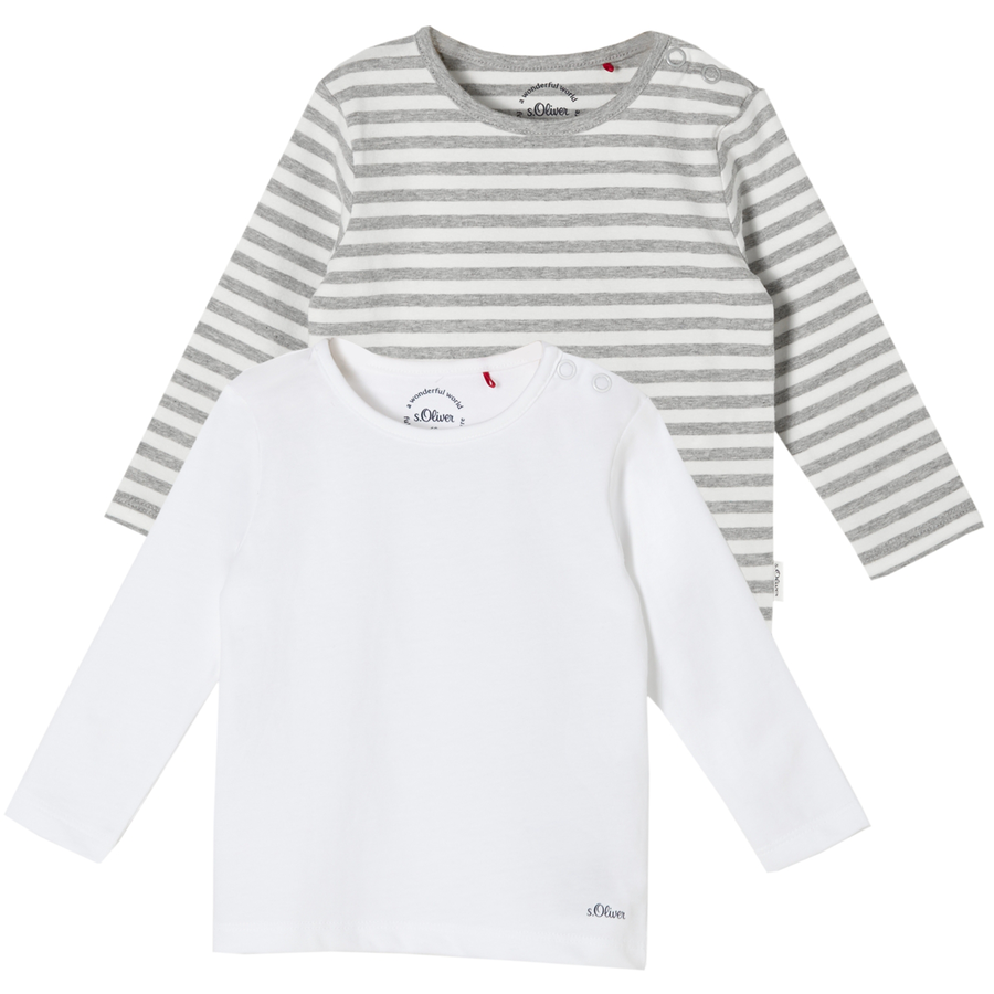 s.Oliver Langarmshirt Multipack greywhite