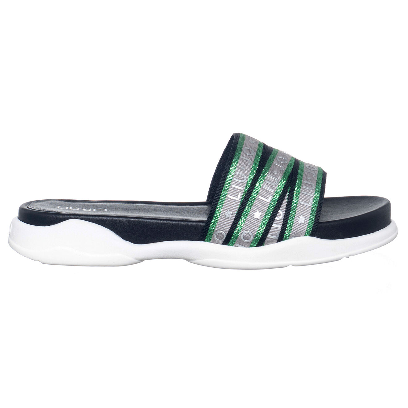 Liu-Jo Mules en Cuir Star noir/gris
