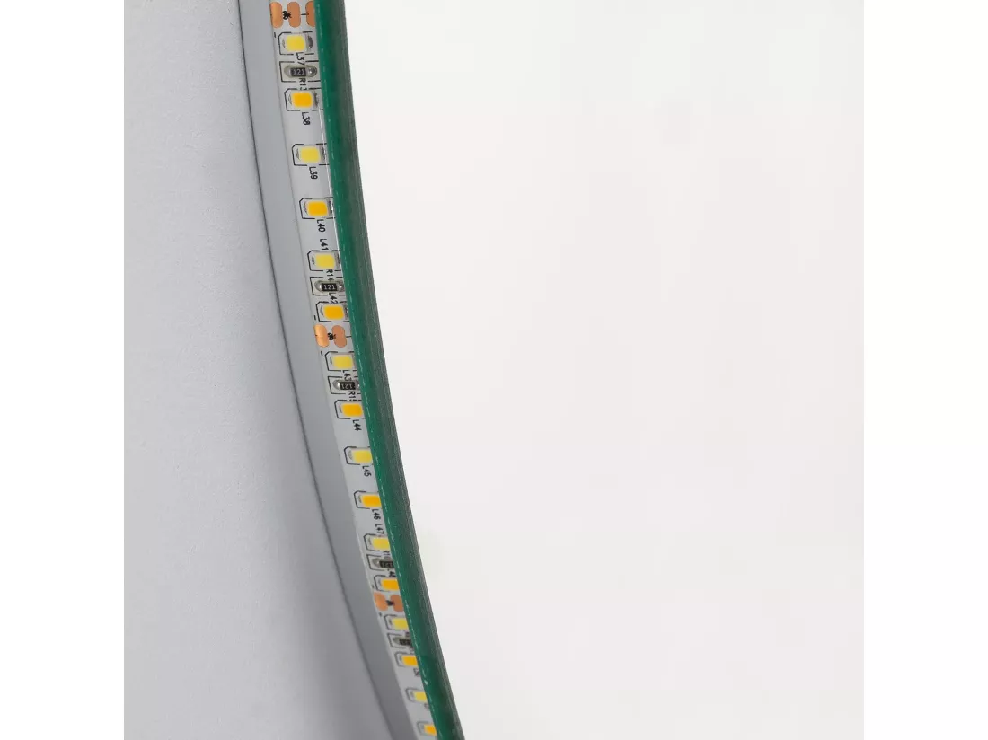 Miroir Salle de Bain avec Éclairage LED Anti-buée Volpe Ø45cm Sélectionnable (chaud-neutre-froid)