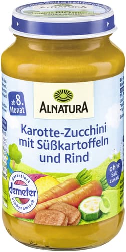 Alnatura BIO Karotte-Zucchini mit Süßkartoffeln und Rind