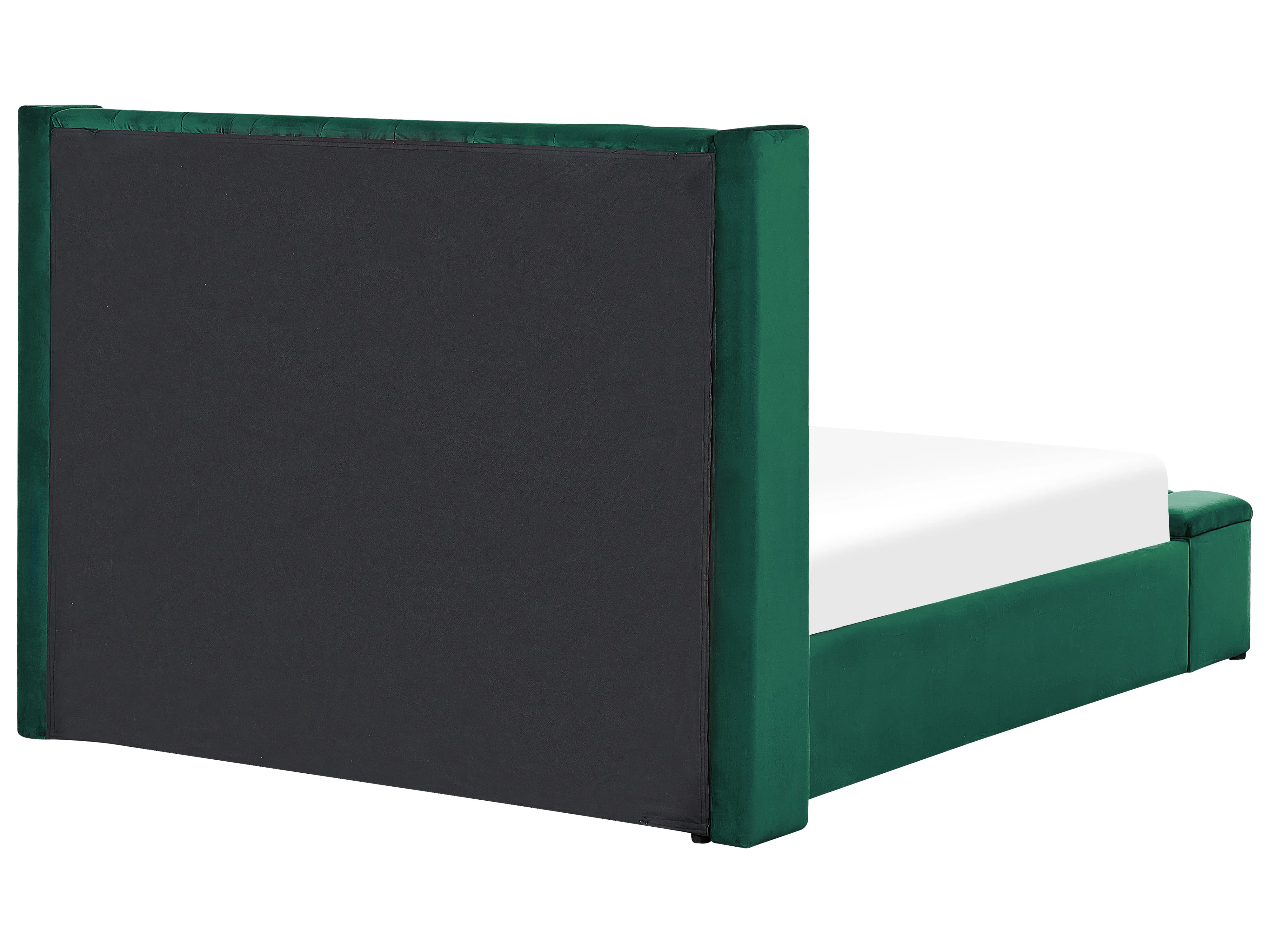 Bed met opbergbankje Fluweel NOYERS 140 x 200 cm Smaragdgroen