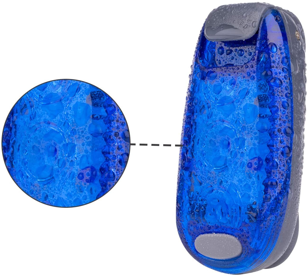 (3er Set) LED Sicherheits Licht Warnlicht für Velo / Joggen / Hunde (Inkl. Batterien CR2032) - Rot / Blau / Grün