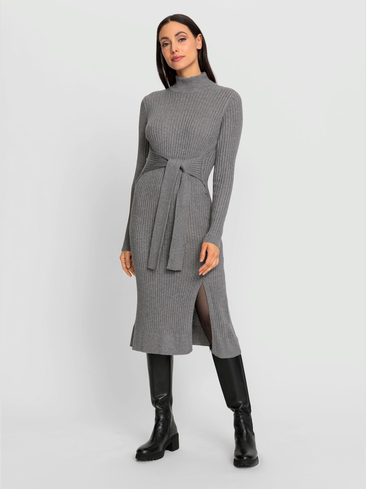 Robe en tricot tricot côtelé moderne