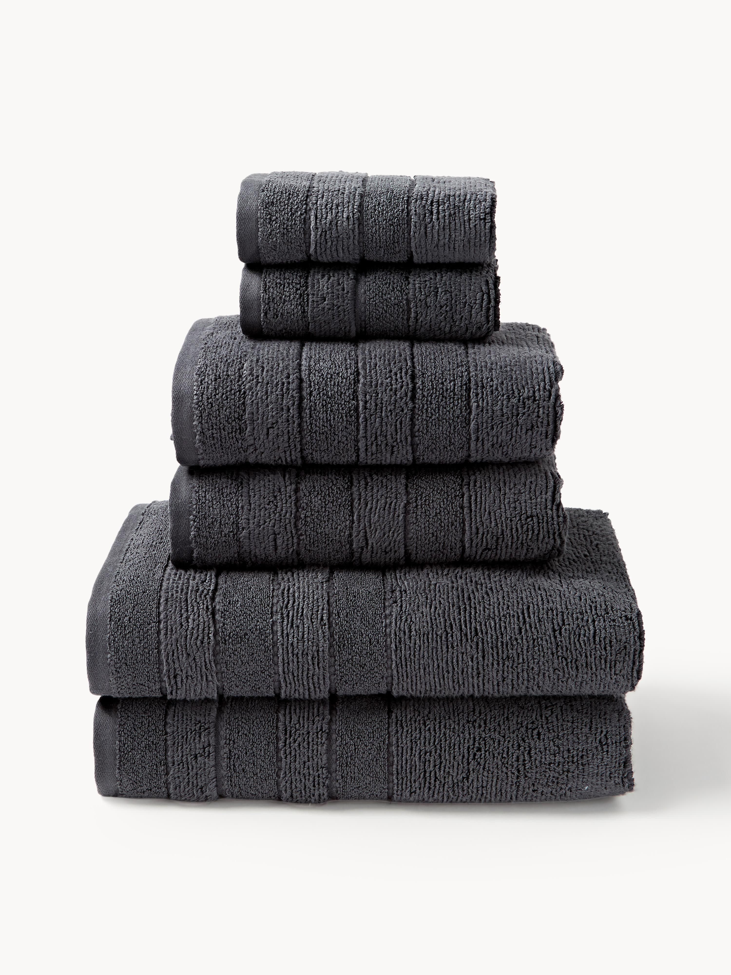 Handdoekenset Luxe met gestreepte rand, in verschillende setgroottes