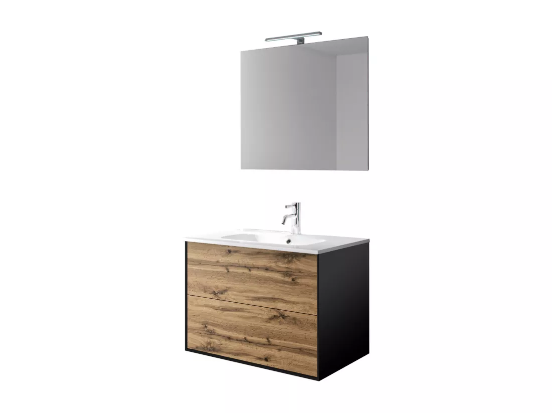 Ensemble de salle de bain 4 pièces IGEA chêne miel