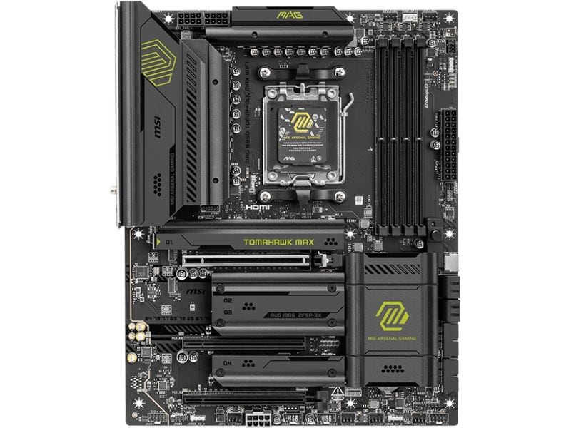MSI Mainboard MAG B850 TOMAHAWK MAX WIFI MSI MAG B850 TOMAHAWK MAX WIFI Motherboard AMD B850 Sockel AM5 ATX