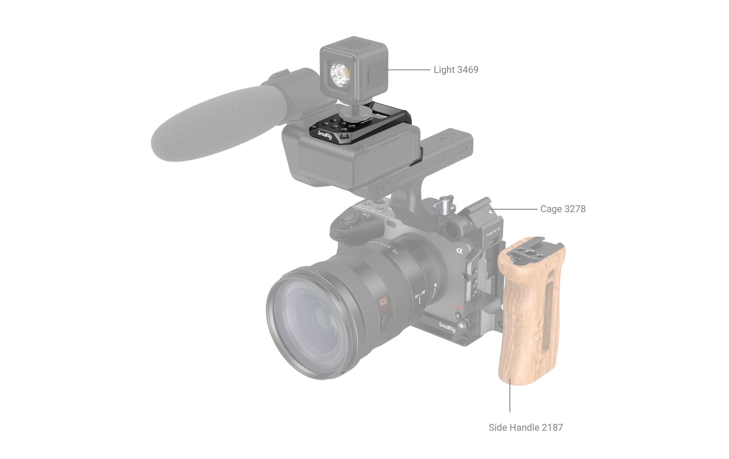 Top Plate für Sony FX3 XLR UnitDeckplatte für Sony FX3 XLR-Einheit
