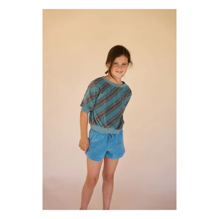 Longlivethequeen Sweat Rayé | Bleu canard