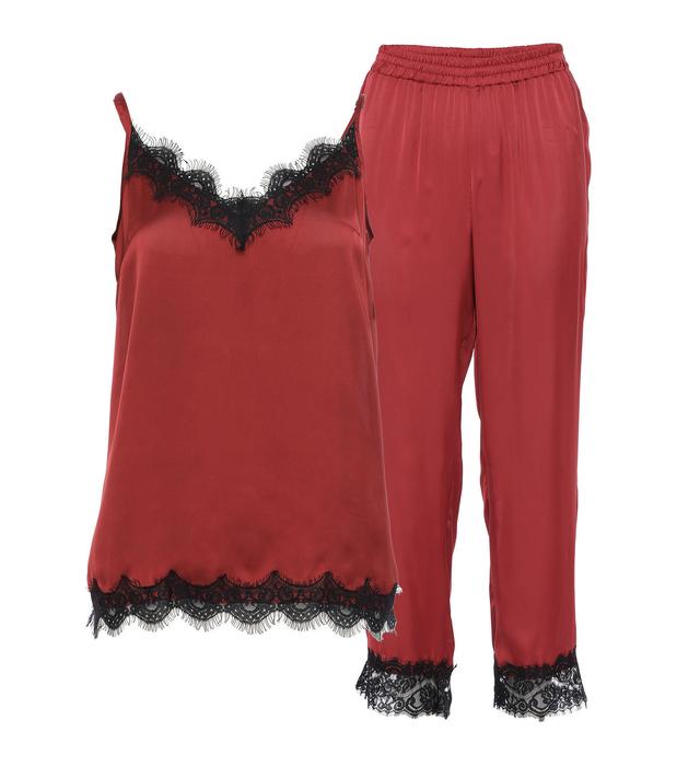 Edelpyjama-Set mit Spitze