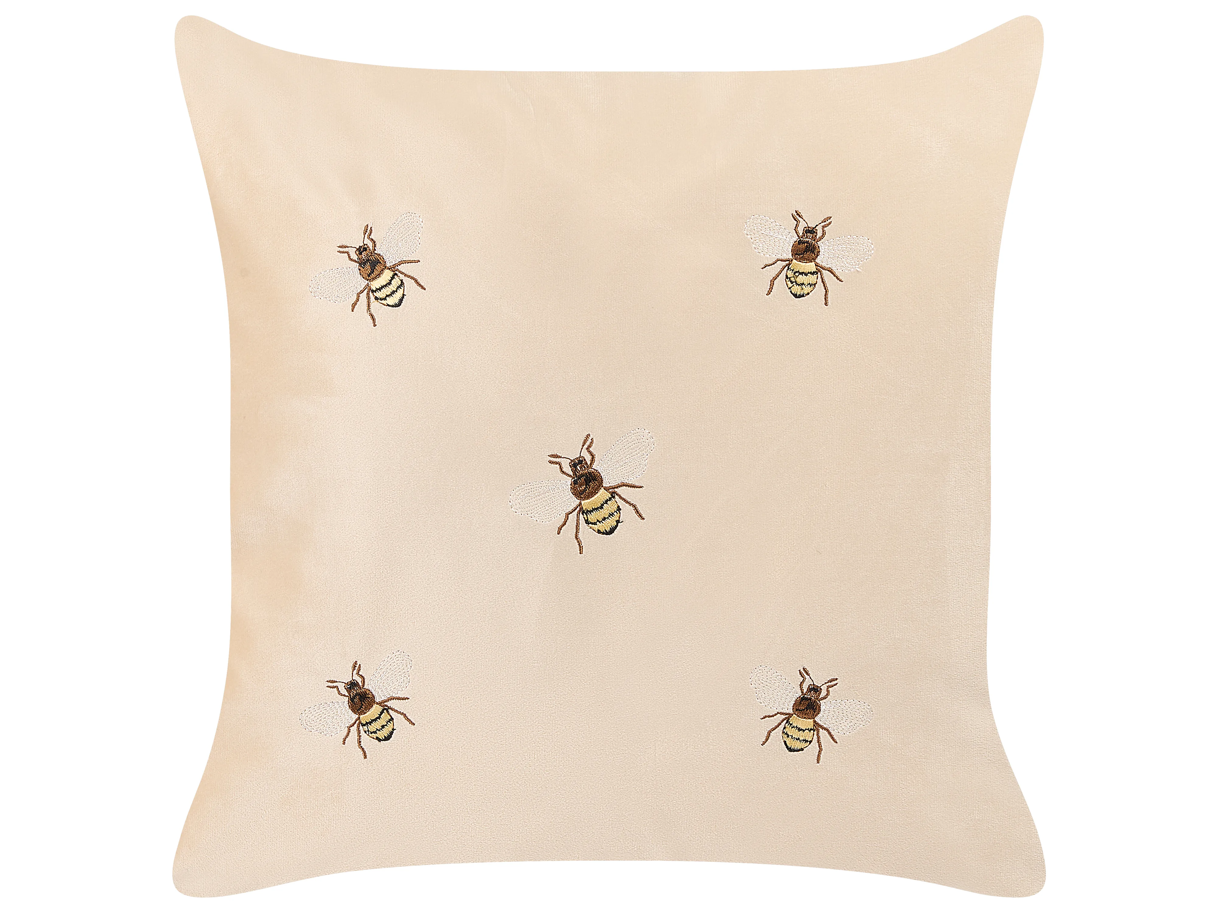 Set van 2 sierkussens TALINUM Fluweel 45 x 45 cm Beige dierenprint