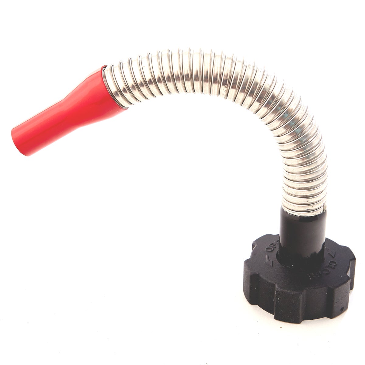 BW Flexibele schenktuit voor metalen brandstofblikken (5/10/20 liter) met schroefdop - 20 mm flexibele pijp voor benzine - Rood - RAL 3000 - Gemaakt in Europa