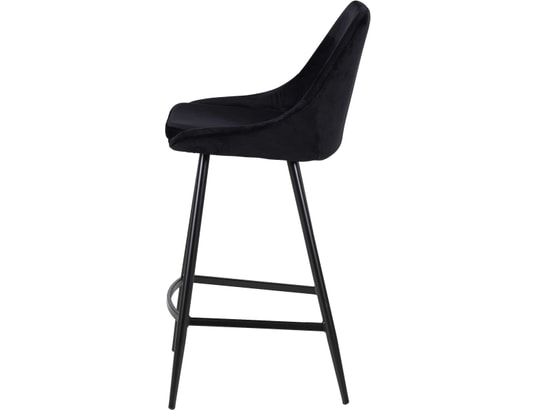 PRO LIVING - Tabouret de bar Lot de 2 T. Bari noir velours (plan)