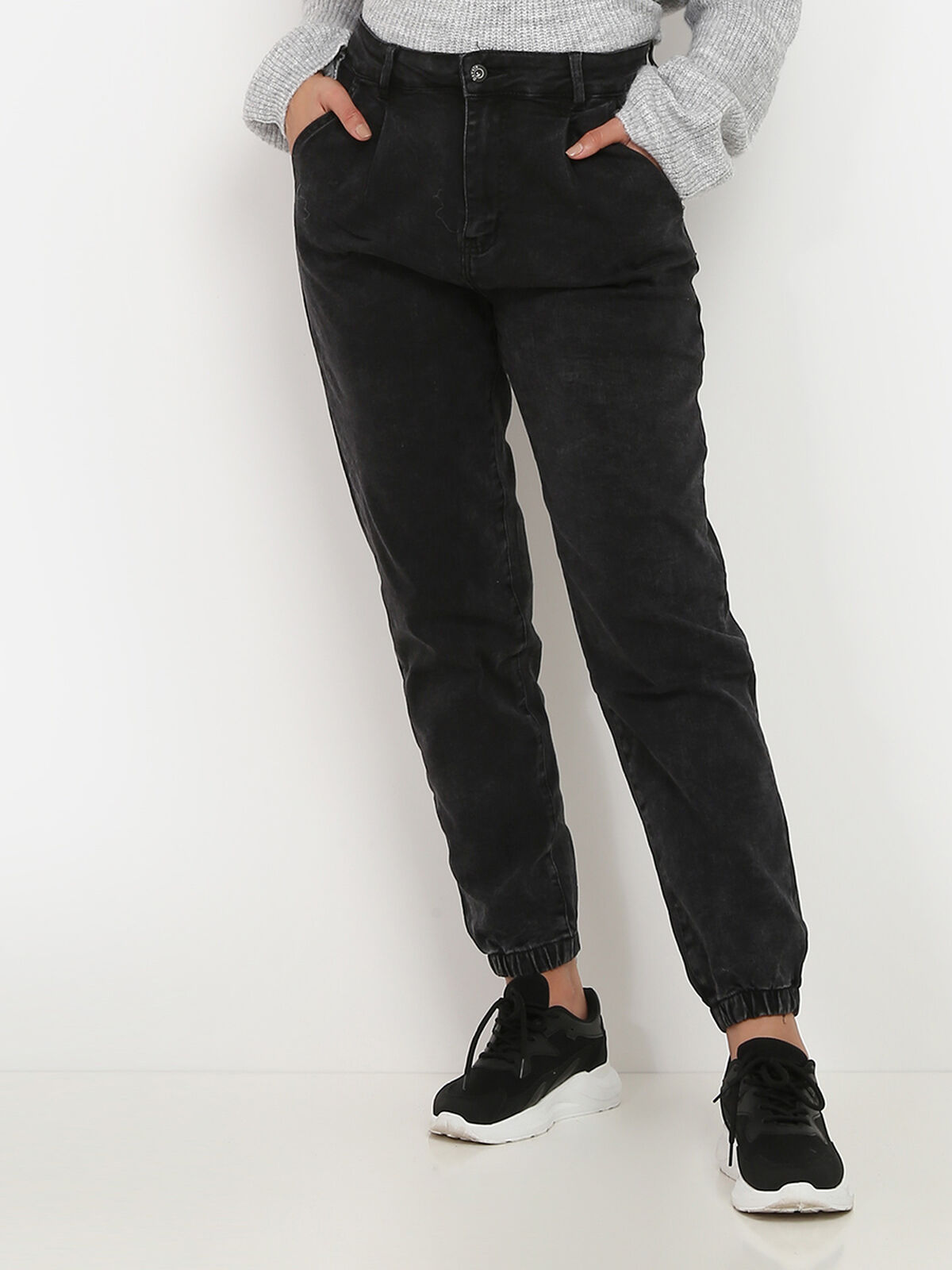 Jeans style jogger- Gris