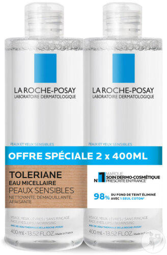 La Roche-Posay Toleriane Eau Micellaire Peaux Sensibles 2x400ml