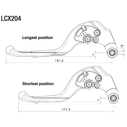 Levier d'embrayage Rizoma Adjustable Plus - Noir