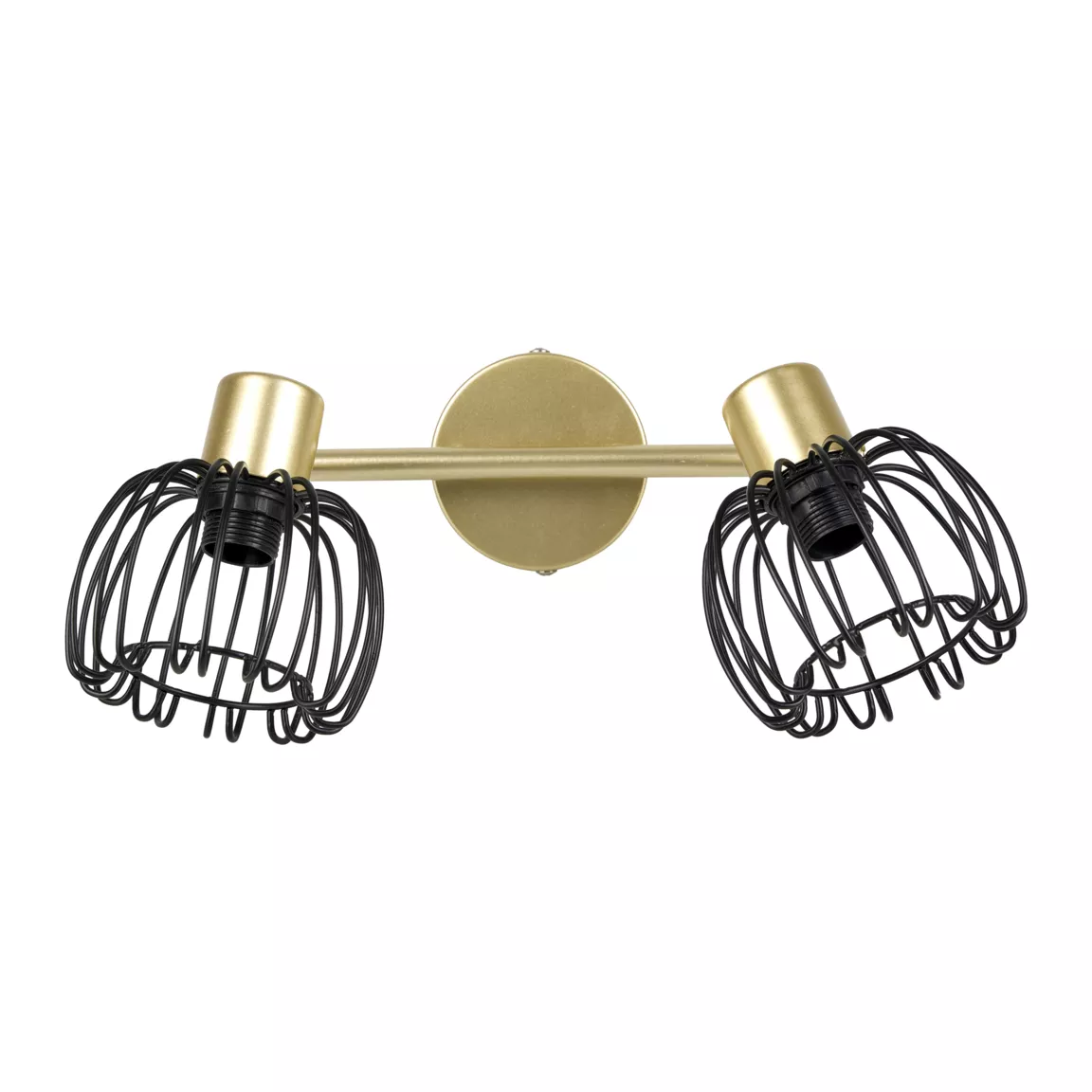 Applique murale 2 abat-jour orientables métal (13 x 17 cm) Loft Or