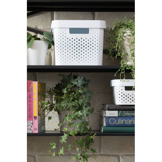 Curver Infinity Dots Opbergbox - 4,5L - Wit - 100% Recycled