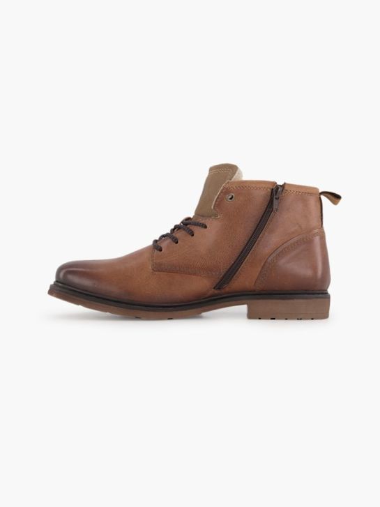 bugatti Schnür-Stiefelette Cognac