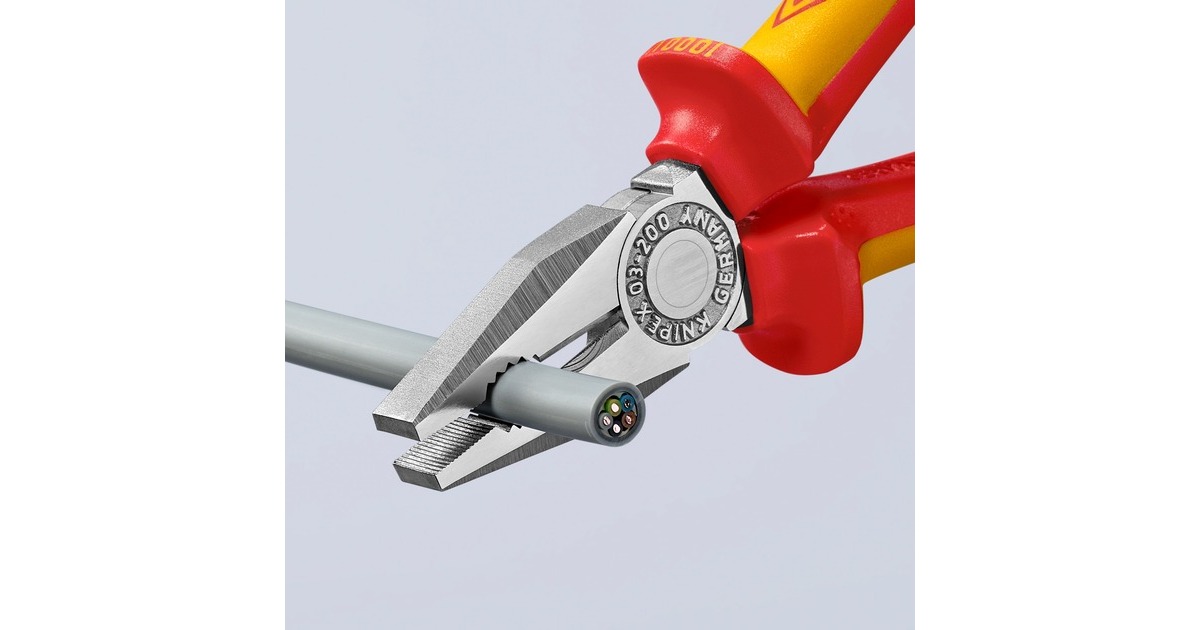 KNIPEXKombi-tang 03 06 200 VDE combinatietang  (Rood/geel, 200mm)