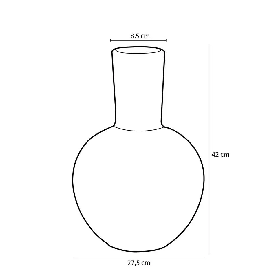 Mica Decorations Holm Vaas - H42 x Ø27,5 cm - Keramiek - Crème