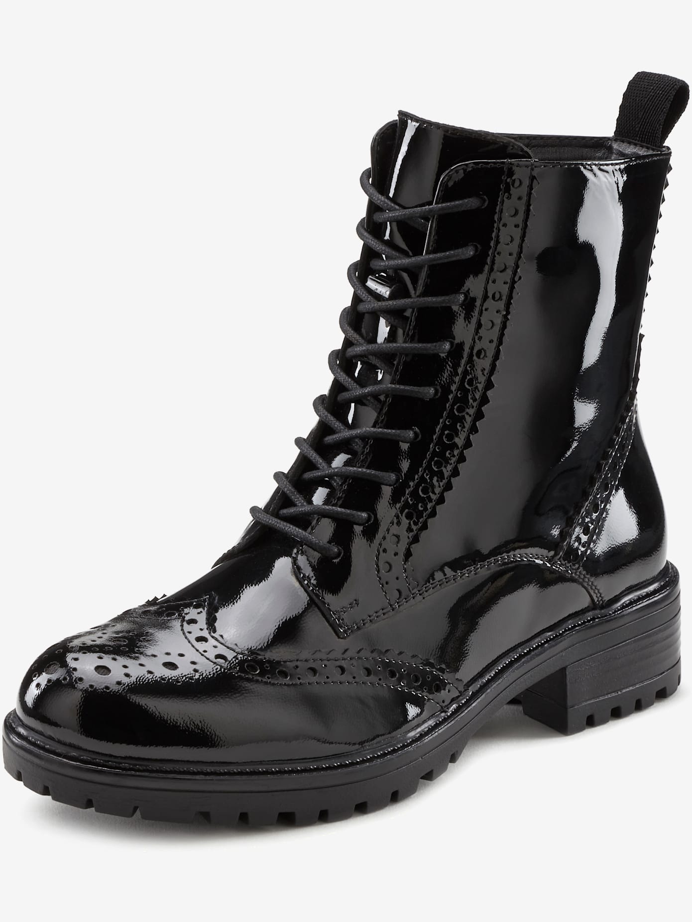 Bottines à lacets en cuir doux