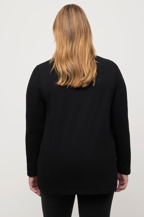 Shirt, Weihnachtshund, A-Linie, V-Ausschnitt, Langarm