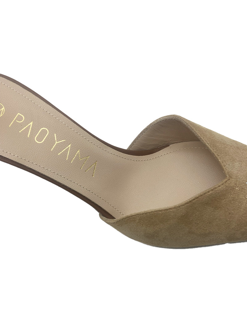 PAOYAMA ESCARPINS 7CM BRIDE ARRIÈRE COGNAC