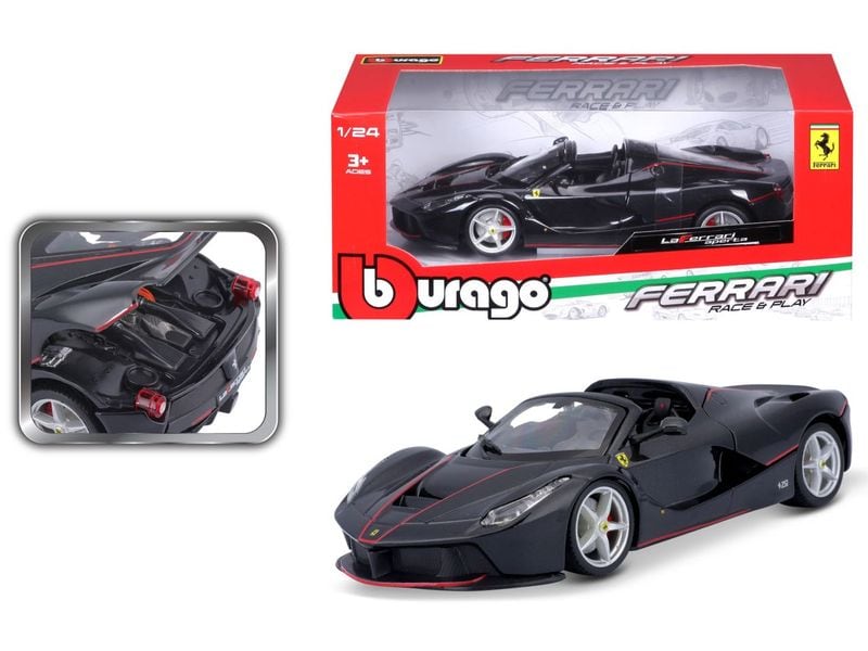 BBurago Ferrari R&P Aperta Schwarz 1:24 Sammlermodell im Massstab 1:24