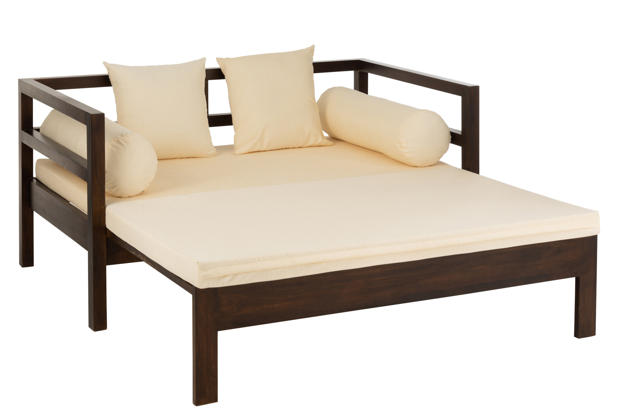 Slaapbank Carry Donkerbruin/Beige