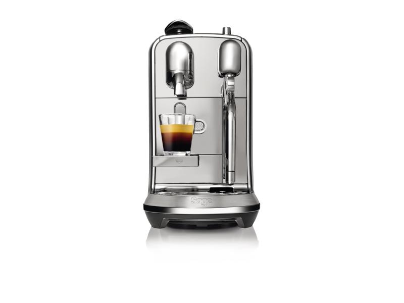 Sage Kaffeemaschine Nespresso Creatista Plus SNE800BSS Silb Kapselmaschine der Original Line für Kaffeespezialitäten in Barista-Qualität
