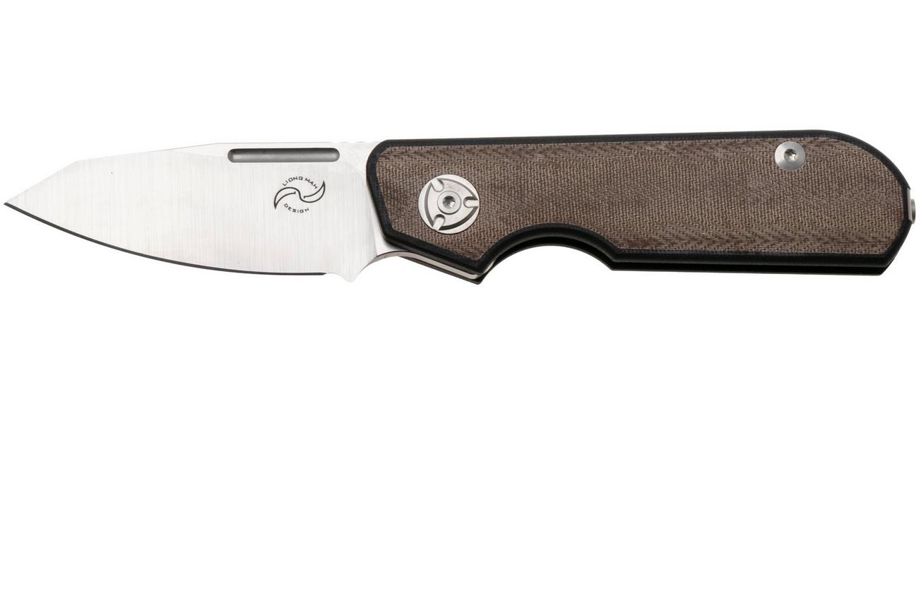 Liong Mah Traveller Sheepfoot Green Canvas Micarta zakmes