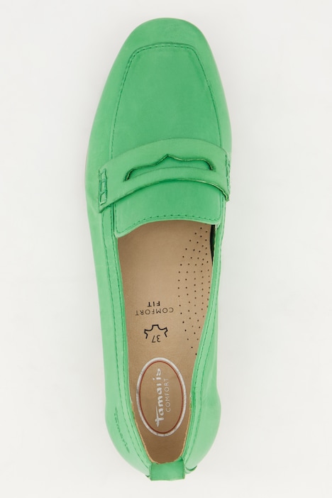 Tamaris Comfort Leder-Loafer, Wechselfußbett, Komfortweite