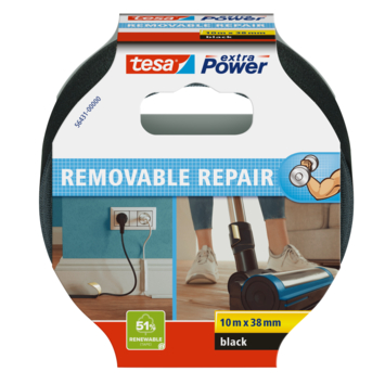 Tesa Extra Power Eco Repair tape zwart 38 mm x 10 m