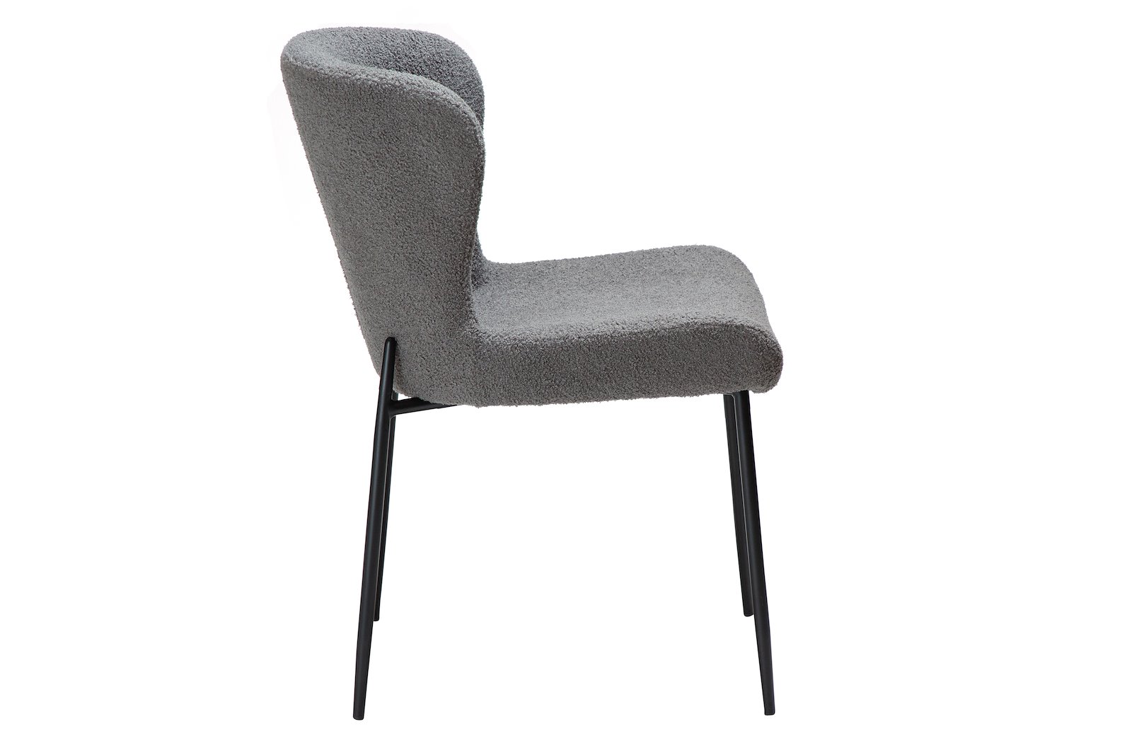 Glam spisestol Tekstil Bouclé RPES stone og sorte ben