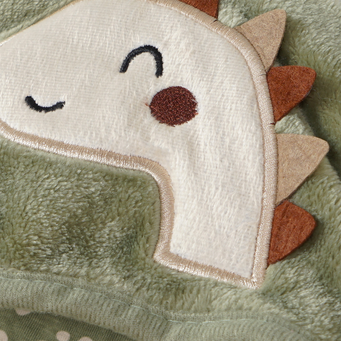 Topomini Baby Bademantel mit Dino-Applikation grün