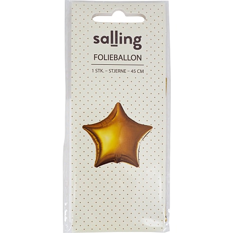 Salling folieballon stjerne Ø: 45 cm - guld