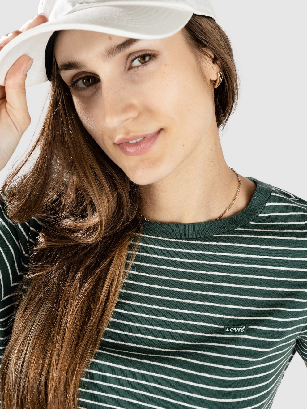 Levi's Essential Hm T-Shirt maury stripe bistro green