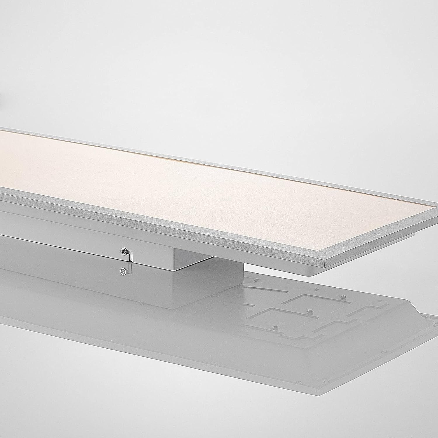 Lindby LED Panel Stenley dimmbar mit Leselampe (Modern) in Weiß (1 flammig,) - Bürolampe Deckenlampe Deckenleuchte Lampe Küchenleuchte