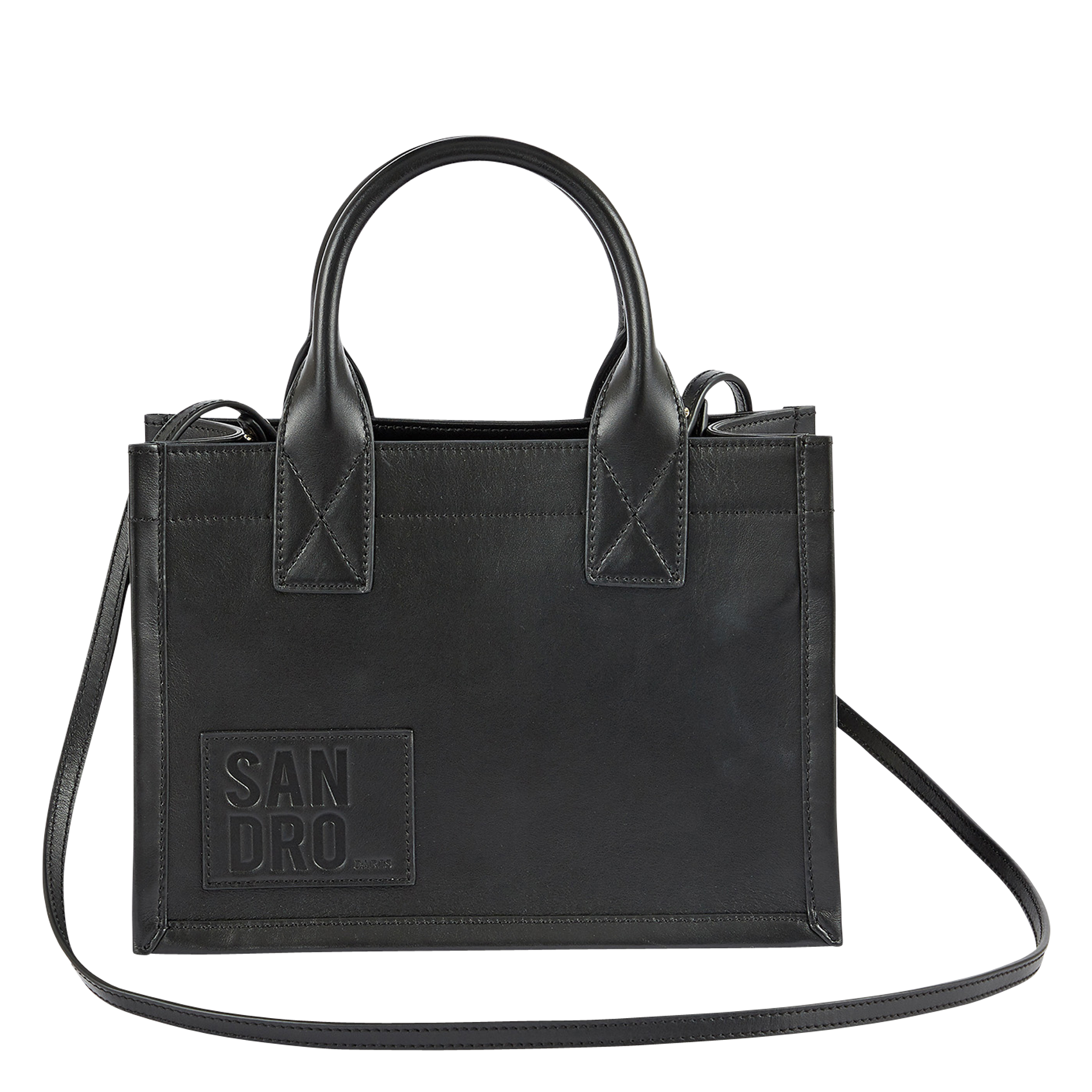 LITTLE KASBAH - Cabas en cuir lisse| Noir