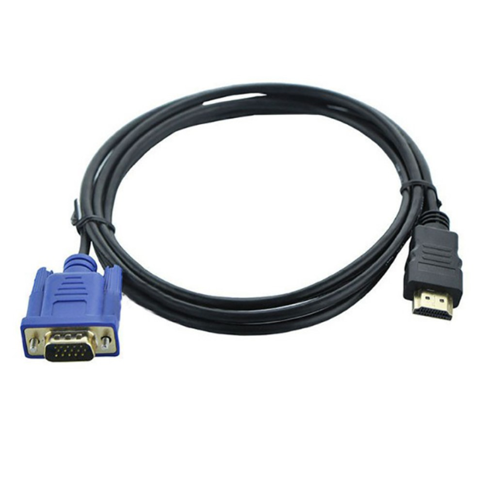 (1.8m) HDMI auf VGA 1080p@60Hz Adapter Kabel für MacOS / PC - Schwarz