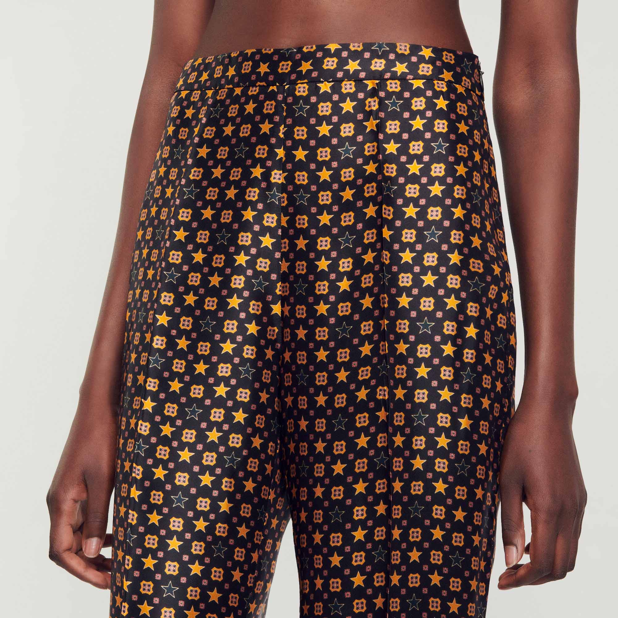 Pantalon satine imprime