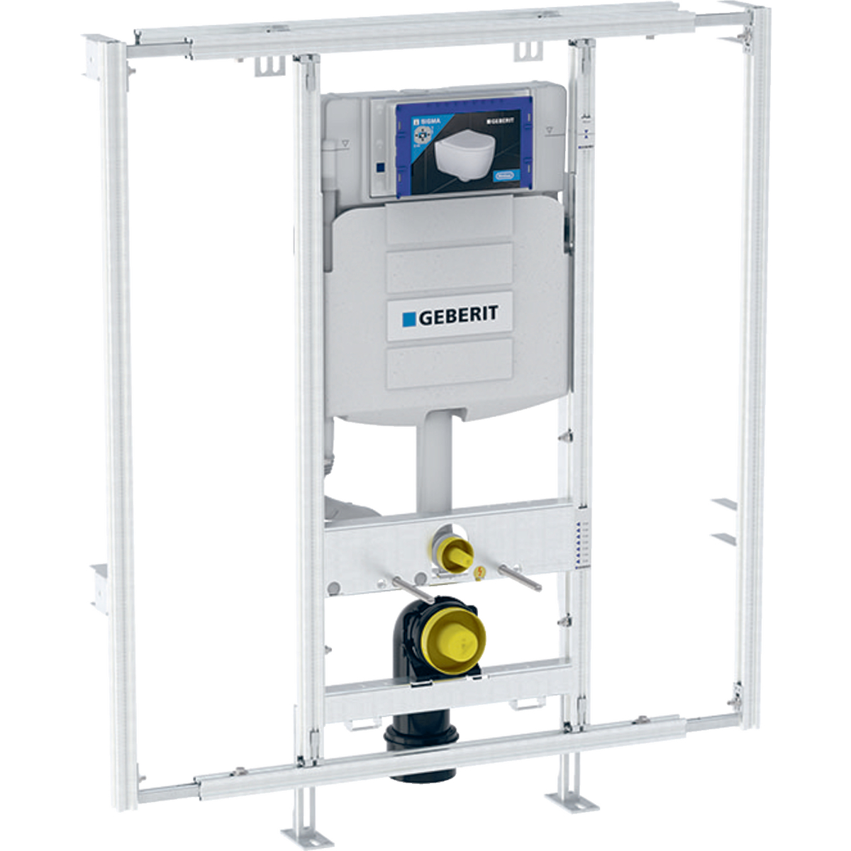 Geberit GISeasy WC-element m. Sigma inbouwreservoir UP320 H120 en breed 90-125cm m. frontbediening